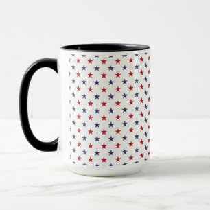 USA flagga Red and Flagga Blue Stars Mugg