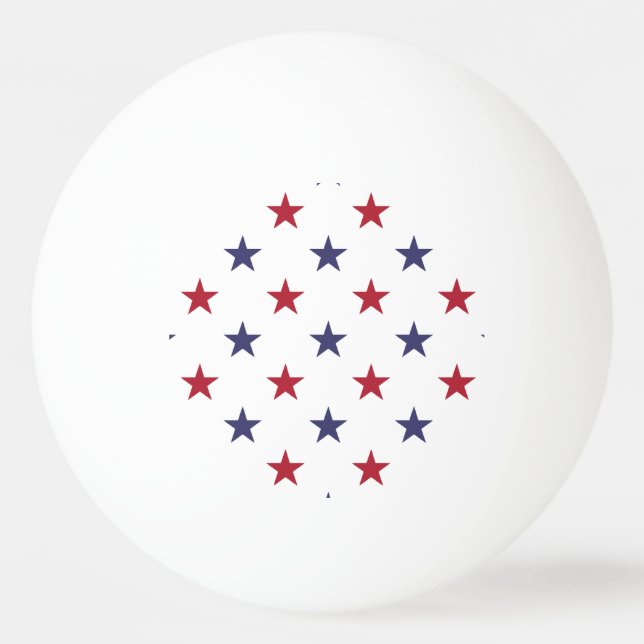 USA flagga Red and Flagga Blue Stars Pingisboll (Framsidan)