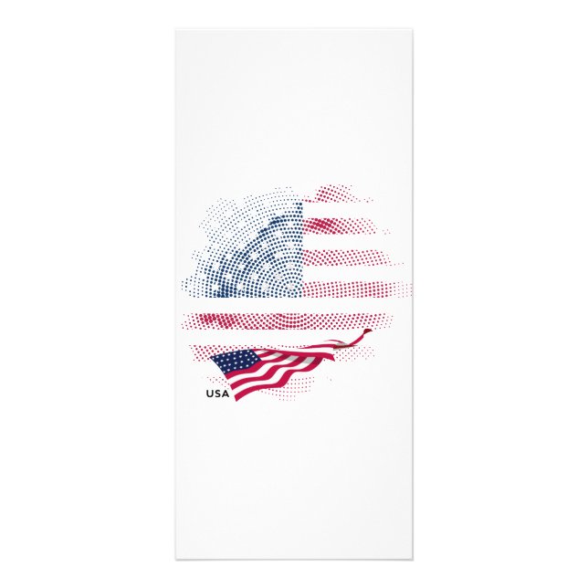 USA-flagga Reklamkort (Framsidan)