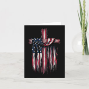 USA flagga Religiösa citat 4 juli Christian Fai Kort