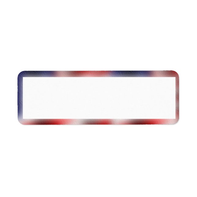 USA flagga Returadress Etikett (Framsidan)
