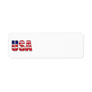 USA flagga Returadress Etikett