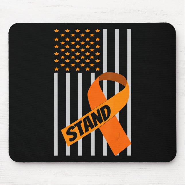 USA flagga Ribbon Leukemia Awareness Family Suppor Musmatta (Framsidan)