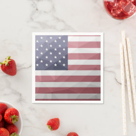 USA flagga Röd Vit Blå Amerika Geometriskt nät Pappersservett