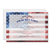 USA flagga röd vit blå gnistrar glitter 4 juli