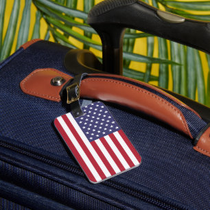 USA flagga rött vitt blått patriotisk amerikan Bagagebricka
