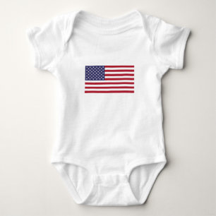 USA flagga rött vitt blått patriotisk baby 1-biet T Shirt