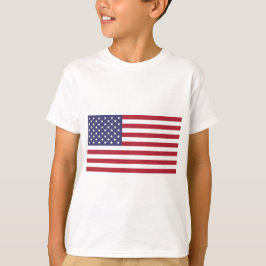 USA flagga rött vitt blått patriotisk pojke t-shir T Shirt