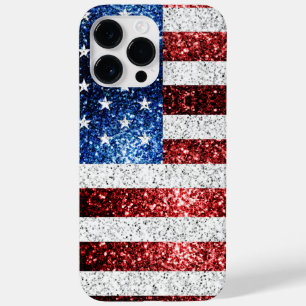 USA flagga rött vitt blått reservdelar glitter