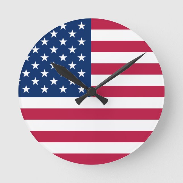 USA flagga Rund Klocka (Framsida)