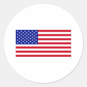 USA flagga Runt Klistermärke