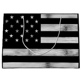 USA flagga Rustic Wood Black White Patriotic Ameri