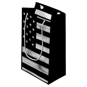 USA flagga Rustic Wood Black White Patriotic Ameri