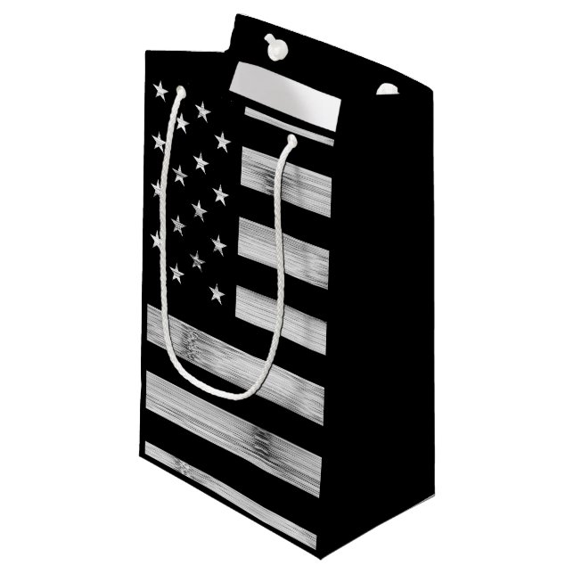 USA flagga Rustic Wood Black White Patriotic Ameri (Framsidan Vinklad)