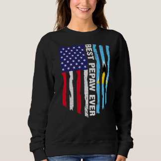 USA flagga & Saint Lucia Flagga Best Pepaw någonsi T Shirt
