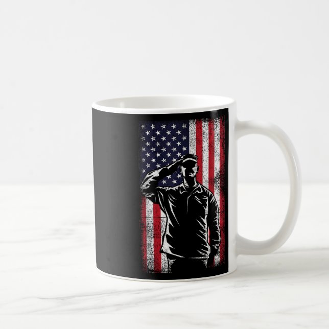 USA flagga Salute Memorial Day Kaffemugg (Höger)