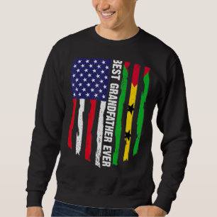 USA flagga & Sao Tome and Principe Flagga Best Gra Lång Ärmad Tröja