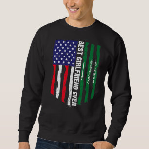 USA flagga & Saudiarabien Flagga Best Girlkompis Lång Ärmad Tröja