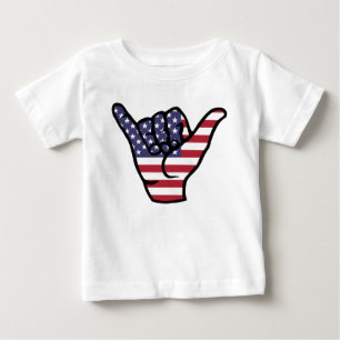USA flagga Shaka-tecken T Shirt
