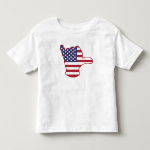 USA flagga Shaka-tecken T Shirt