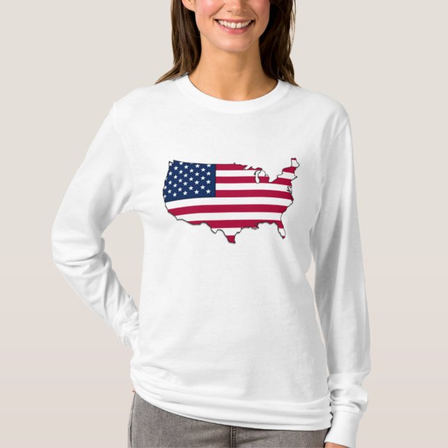USA flagga - Shirt T-shirt (Framsida)