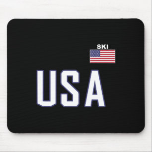 USA Flagga Skidteam Coola Skidutrustning För Skidå Musmatta