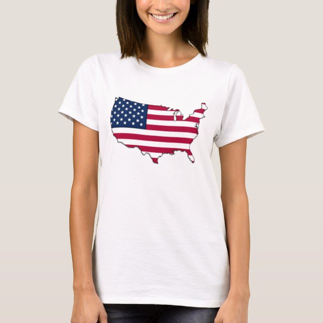 USA flagga - skjorta T Shirt (Framsida)