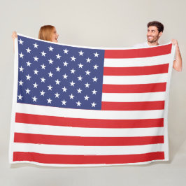 USA flagga Skriv ut Patriotic Fleece Blanket