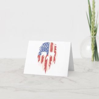USA flagga Skull Beard | Delstressad patriotisk de Tack Kort