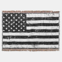 USA flagga som är svartvit