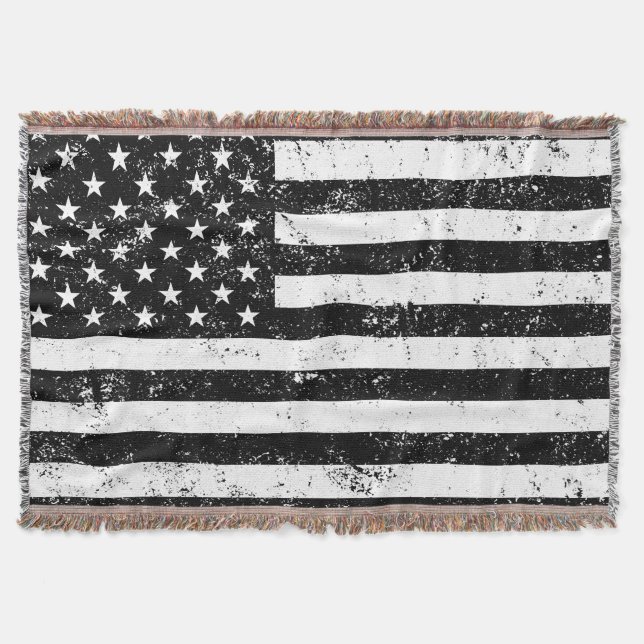 USA flagga som är svartvit Filt (Framsidan)