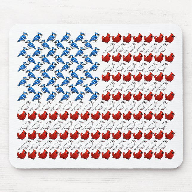 USA flagga som göras av fåglar Musmatta (Framsidan)