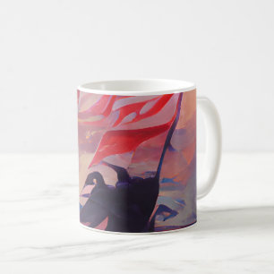 USA flagga som viftar abstrakten av den fjärde min Kaffemugg