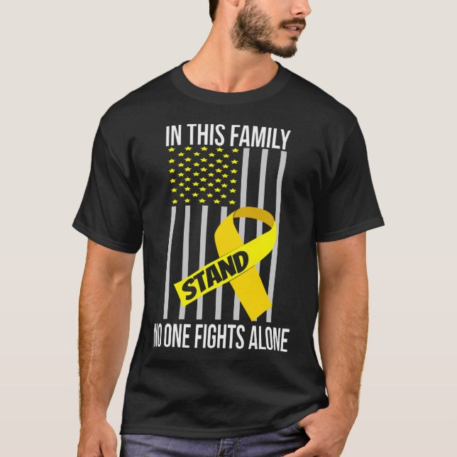 USA flagga Spina Bifida Ribbon Spina Bifida Awaren T Shirt (Framsida)