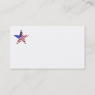 USA flagga Star Affärskort Visitkort