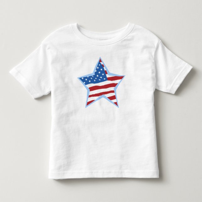 USA flagga Star Infants & Småbarn T-shirts (Framsida)
