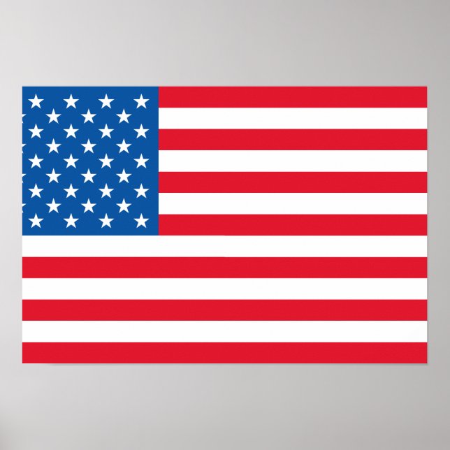 USA flagga stars och stripes Poster (Framsidan)