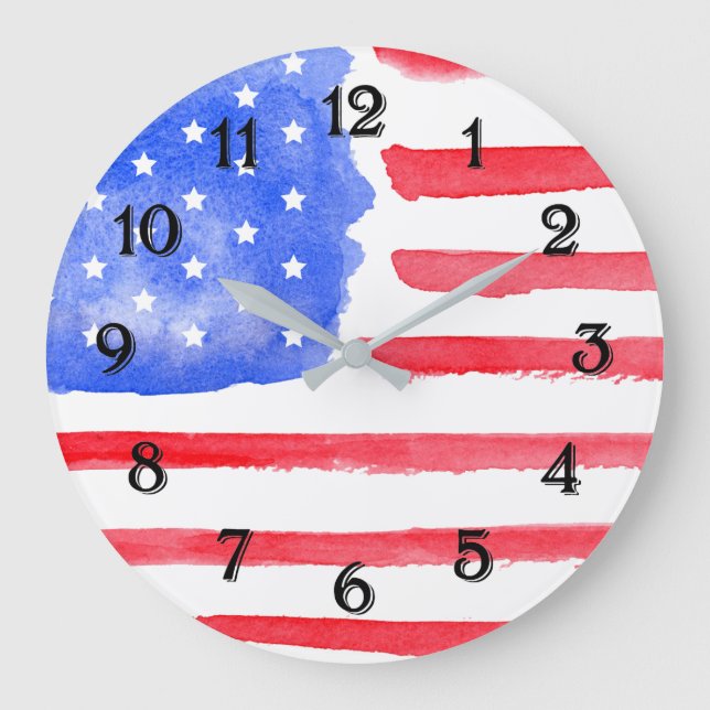 USA flagga Stars och stripes Stor Klocka (Framsida)