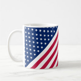 USA flagga Stars Rand 4:e juli Tea Coffee Mugg