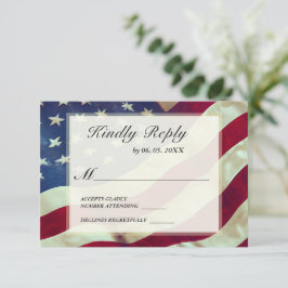 USA flagga Stars Rand American Patriotic Bröllop OSA Kort