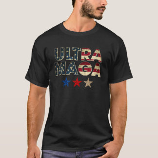 USA flagga Stars Ultra Maga när Underbaren återvän T Shirt