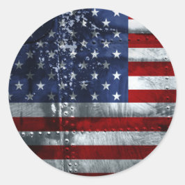 USA flagga Sticker Runt Klistermärke