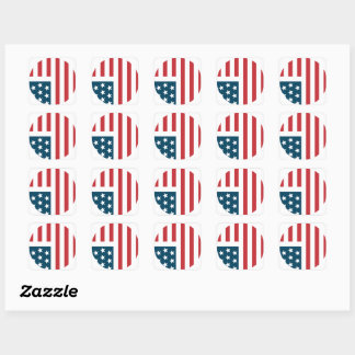 USA flagga Stickers Fyrkantigt Klistermärke