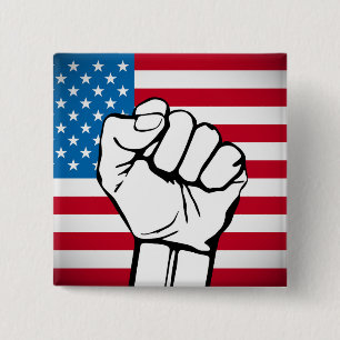 USA flagga Stigning Fst Knapp