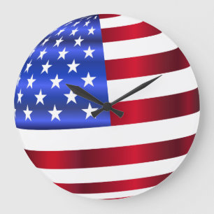 USA flagga Stor Klocka