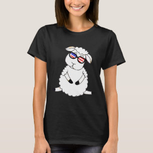 USA flagga Sunglass Får T Shirt