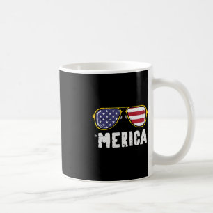 USA Flagga Sunglass Merica Memorial Day Patriot Ma Kaffemugg