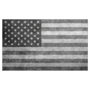 USA flagga, svart och vit, avsaltad väv Tyg