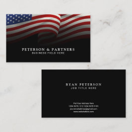 USA flagga | Svart Visitkort