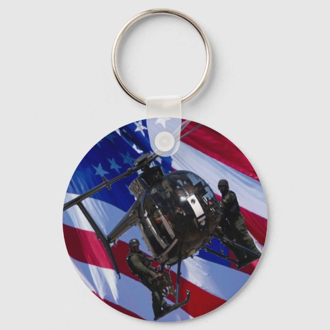 USA FLAGGA SWAT HELICOPTER NYCKELRING (Framsida)